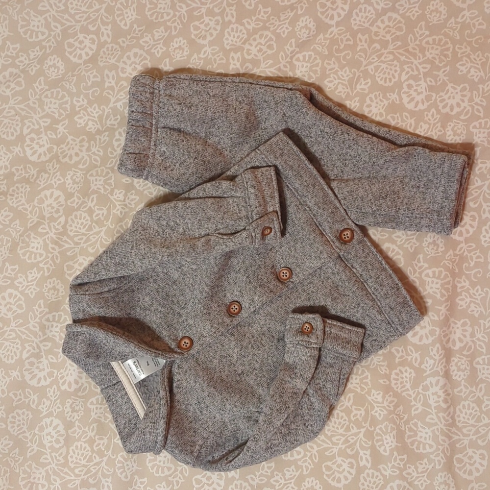 Cozy Gray Carter's Cardigan and Pants Set